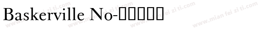Baskerville No字体转换